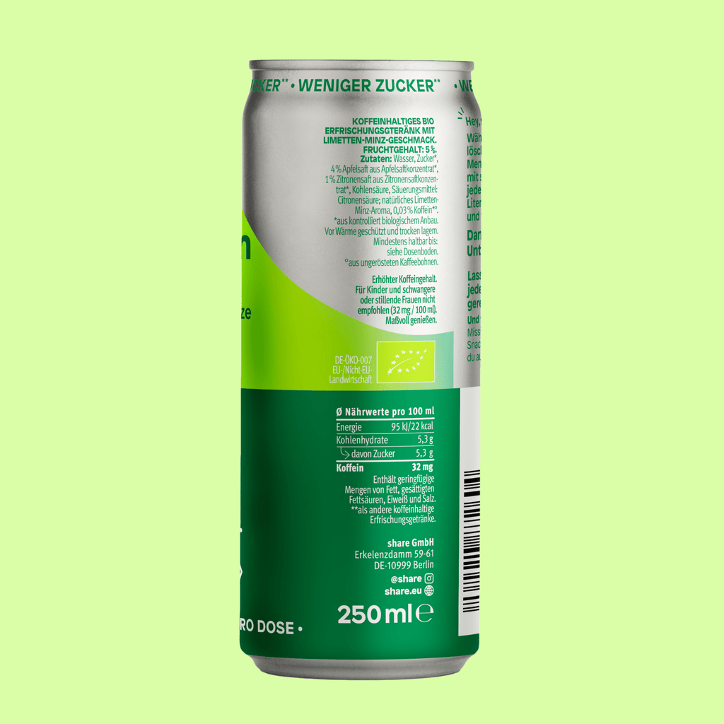 Shavelo - Bio Koffein Drink Limette Minze