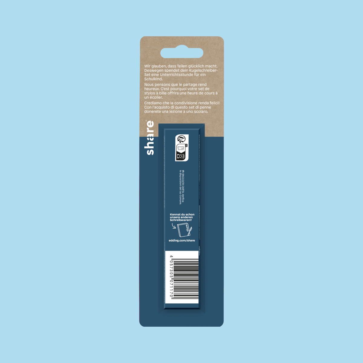 Shavelo - Kugelschreiber blau 2er-Pack