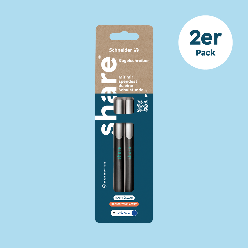 Shavelo - Kugelschreiber blau 2er-Pack