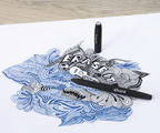 Shavelo - Radierbarer Gelroller M schwarz-blau 2er-Pack