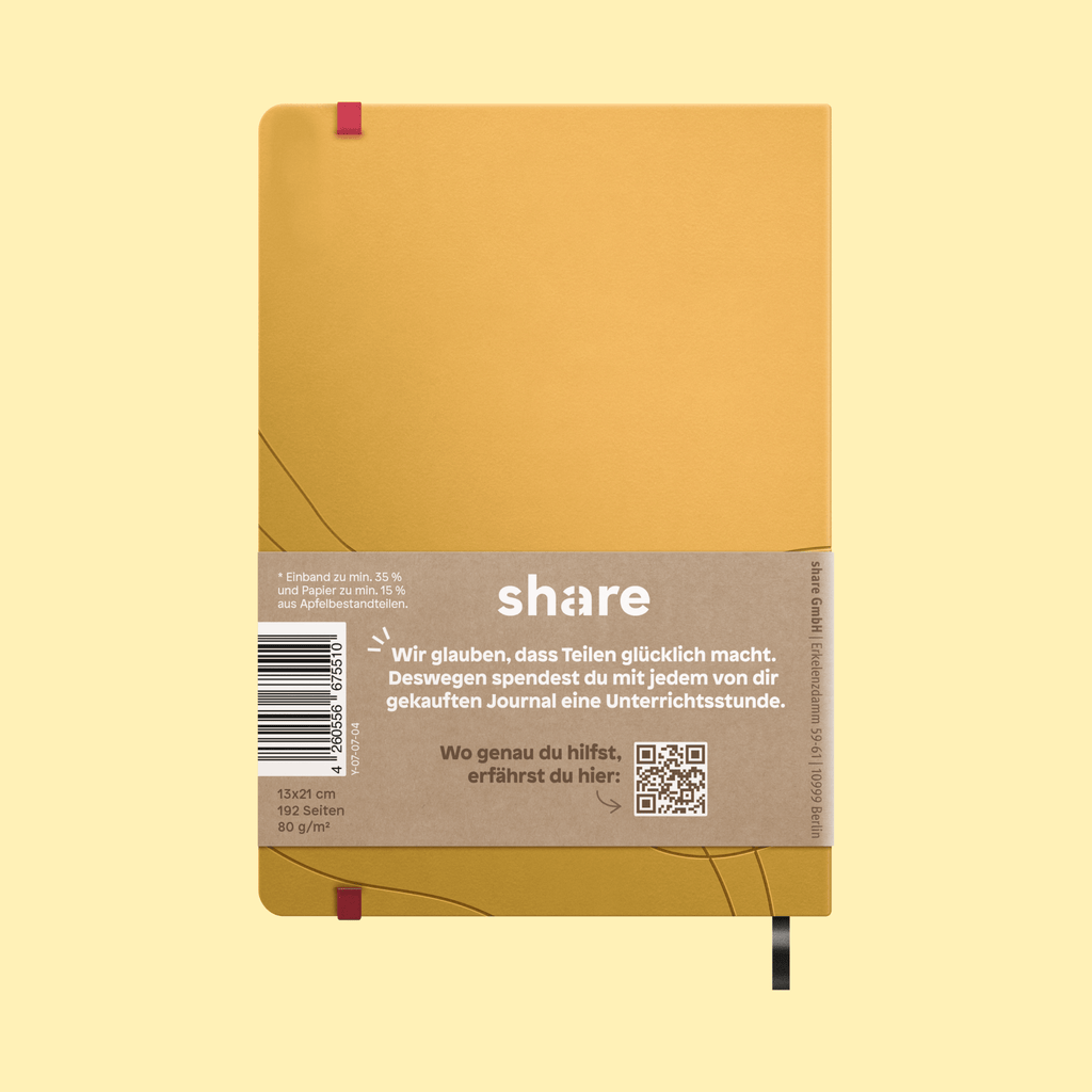 Shavelo - Notizbuch A5 punktkariert gelb