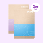 Shavelo - Notizheft A6 kariert pastellblau-lavendel