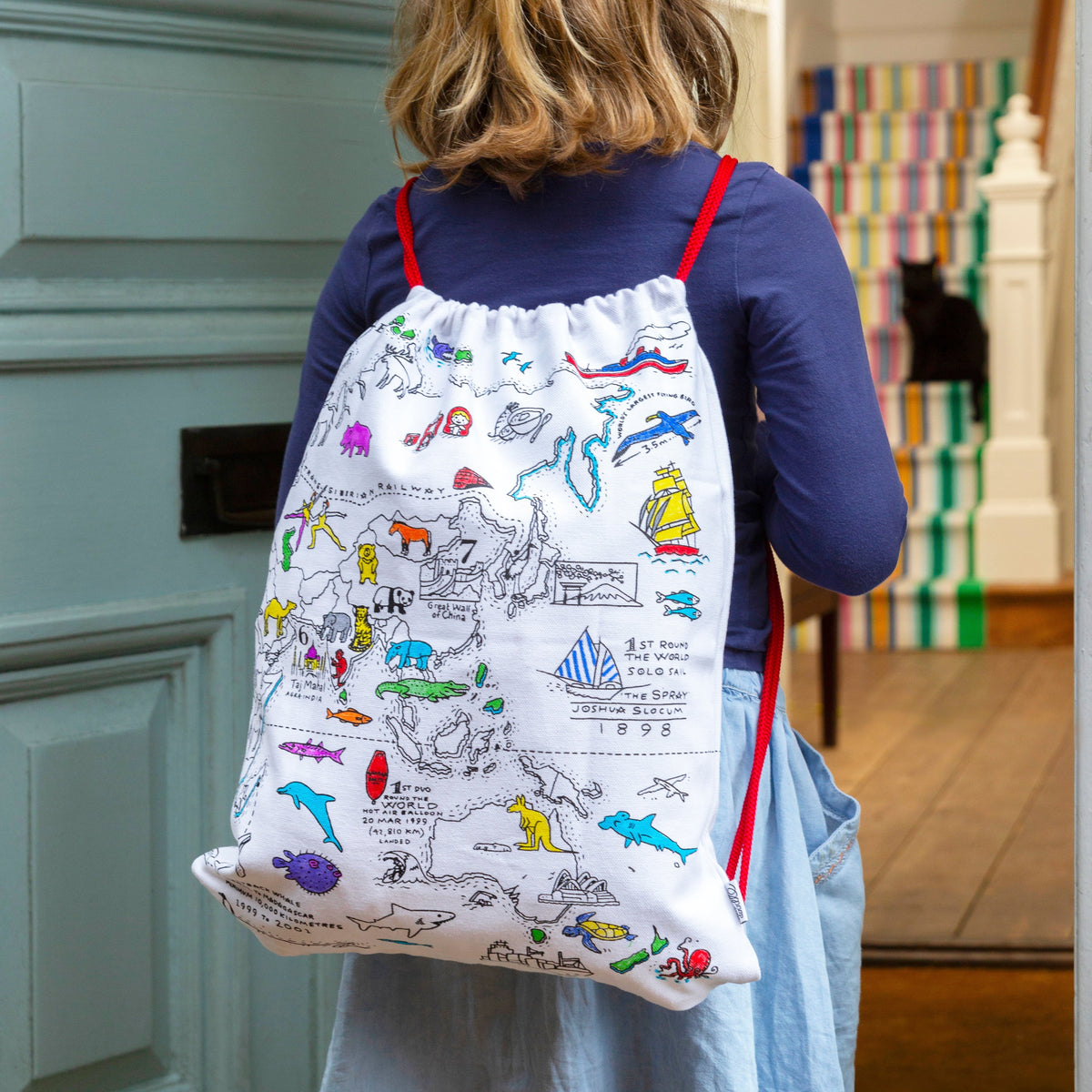 Kibakids - world map backpack